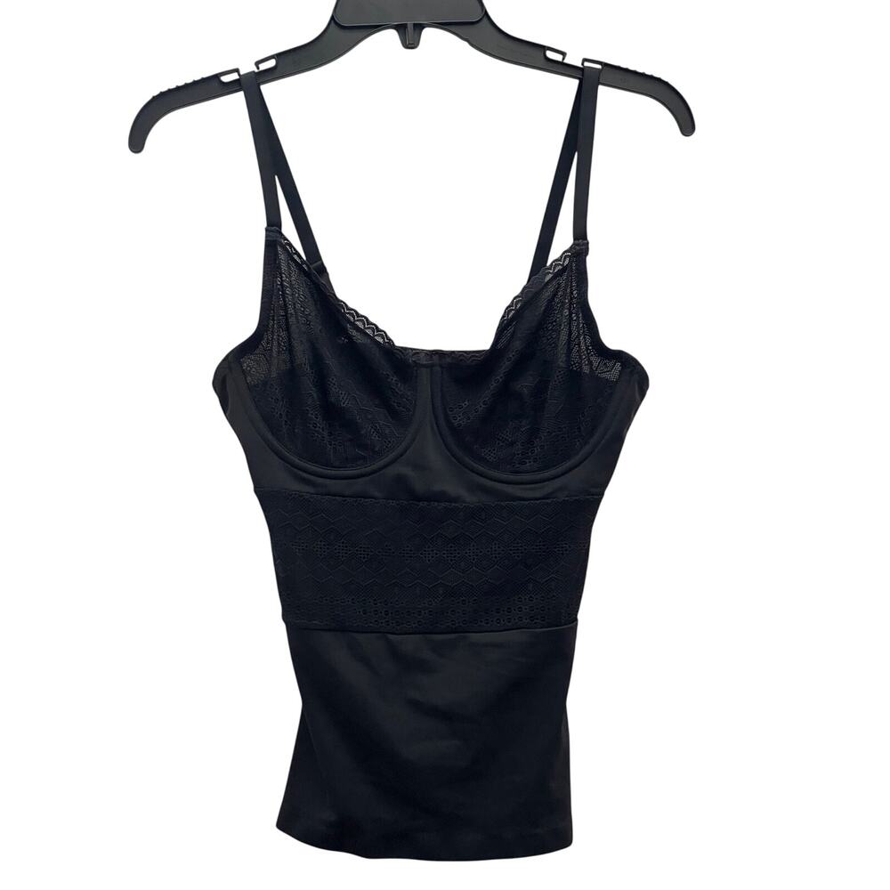 Camisole shaper with adjustable straps and built-in underwire support.